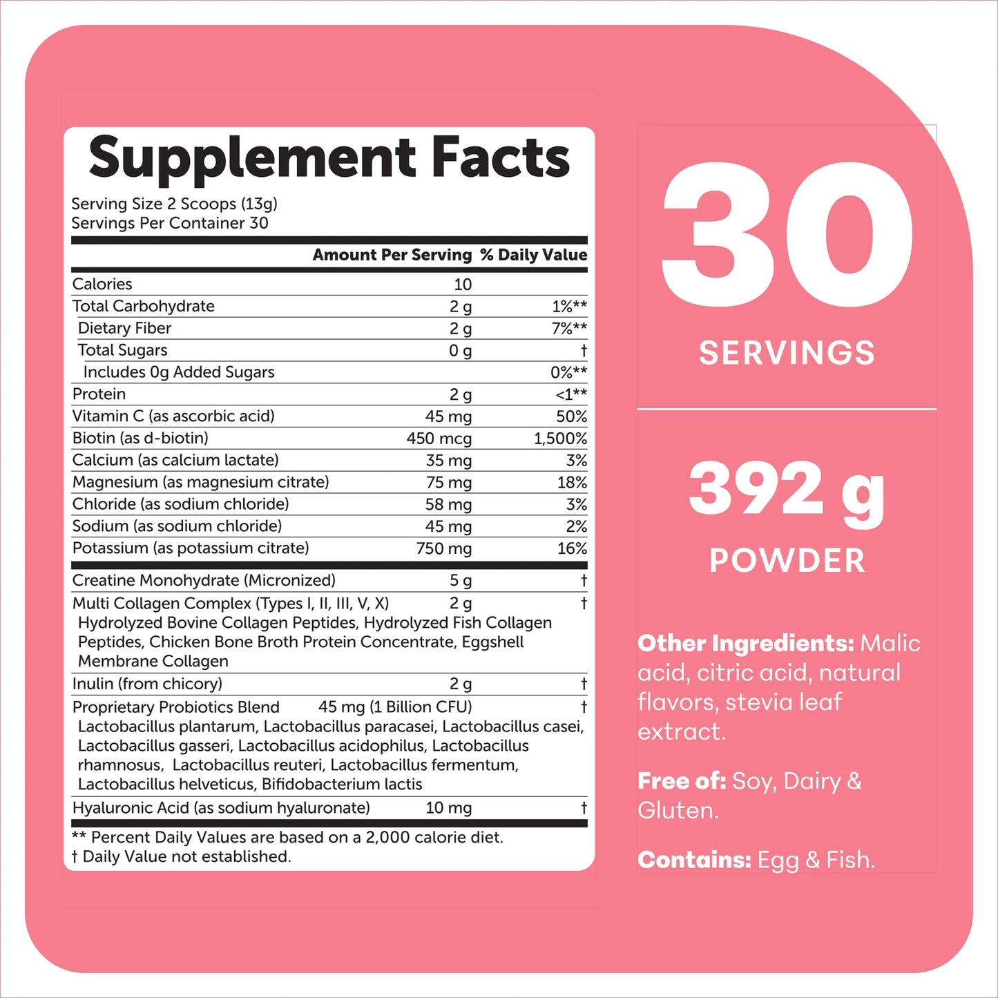 Creatine Hydration Powder 392g Strawberry Flavor