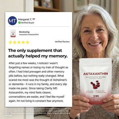 Astaxanthin 12mg Softgels – Full Body & Brain Cellular Protection For Healthy Ageing