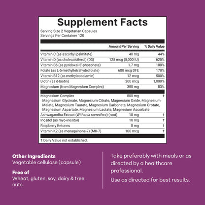 Magnesium Complex 20-in-1 for Women, 240 Vegetarian Capsules