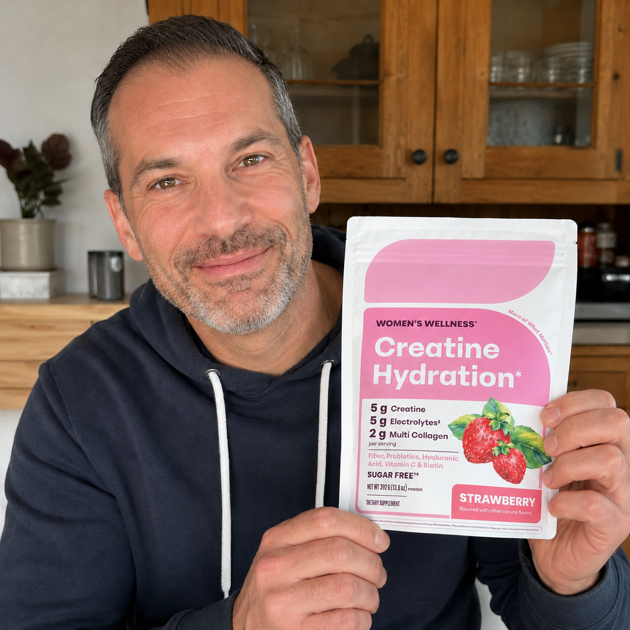 Customer holding Creatine Hydration