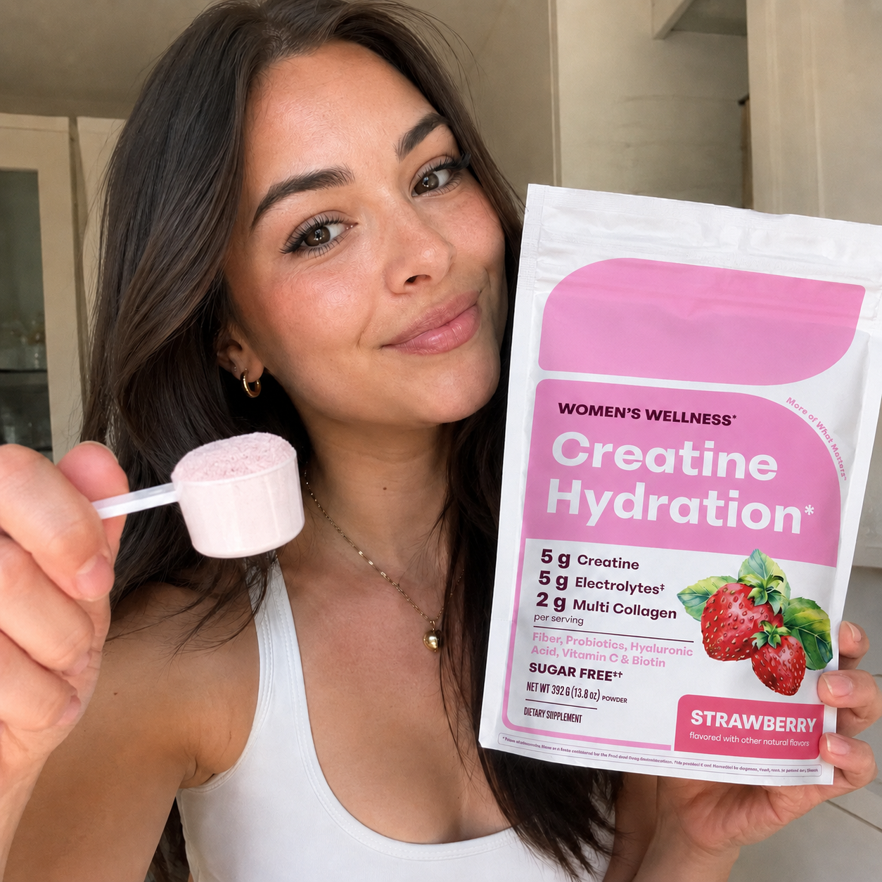 Customer holding Creatine Hydration
