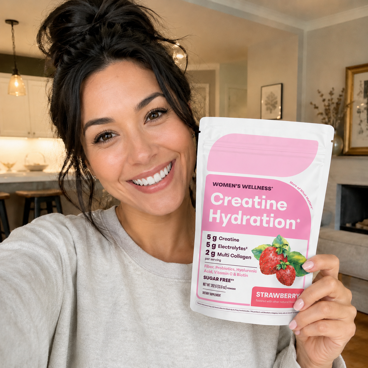 Customer holding Creatine Hydration