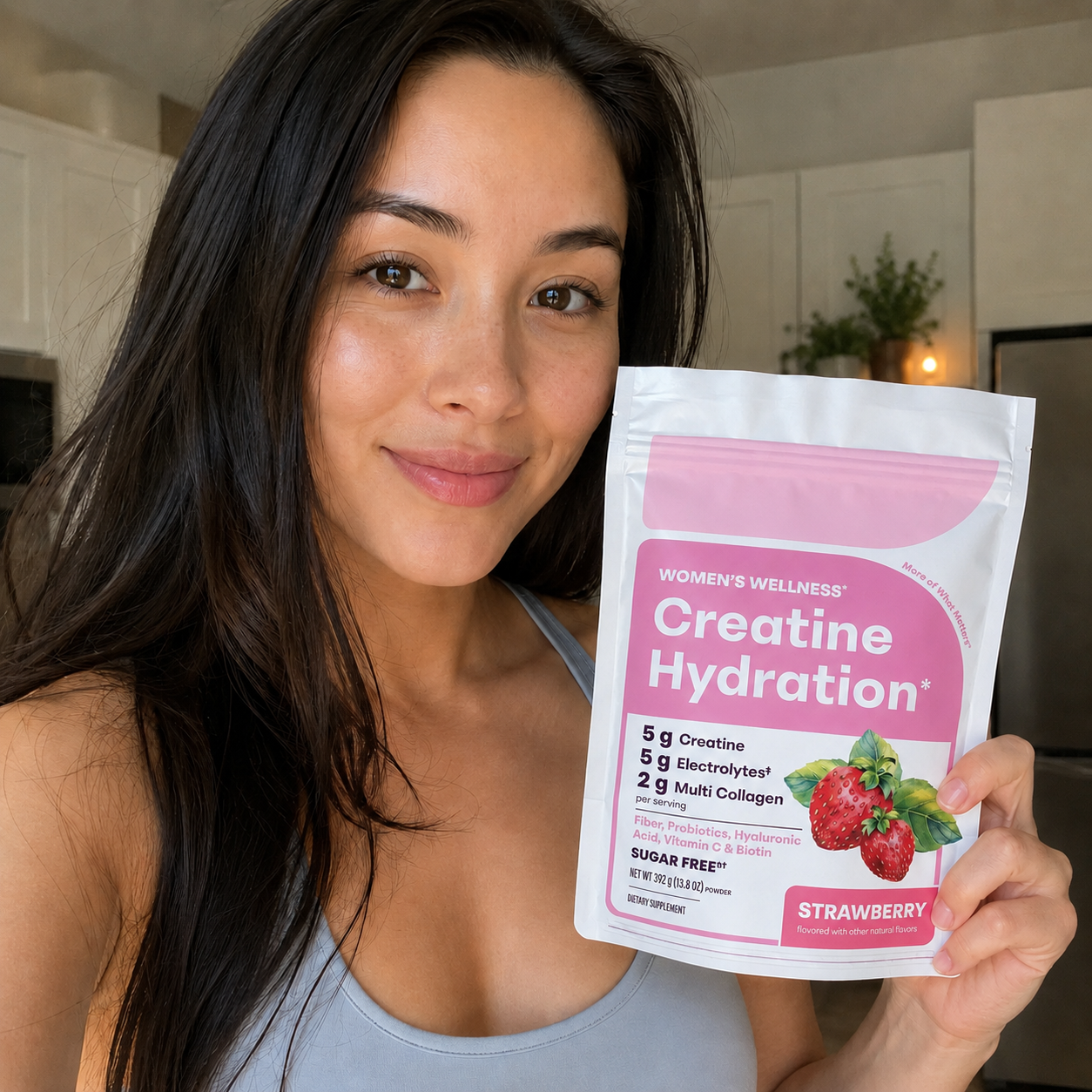 Customer holding Creatine Hydration
