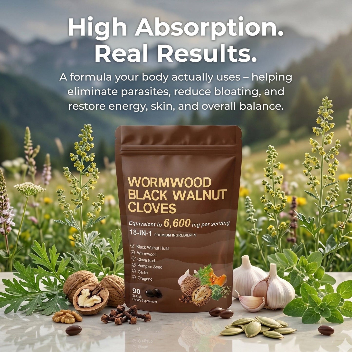 Wormwood Black Walnut ClovesFlush Out Hidden Parasites & Larva with Wormwood Black Walnut Cloves