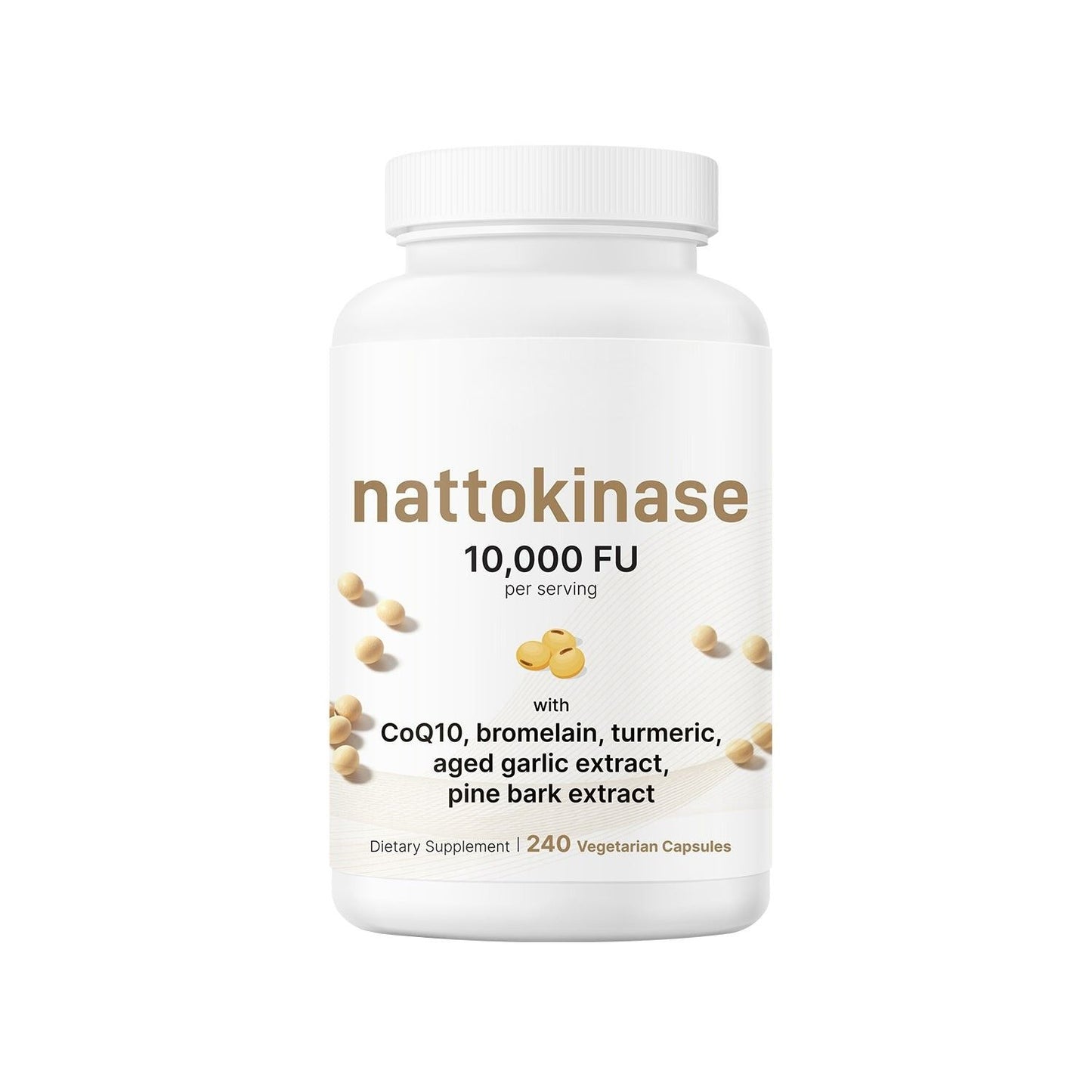 Nattokinase 10,000FU Complex, 240 Vegetarian Capsules